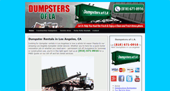 Desktop Screenshot of dumpsterrentallosangeles.net