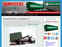Tablet Screenshot of dumpsterrentallosangeles.net